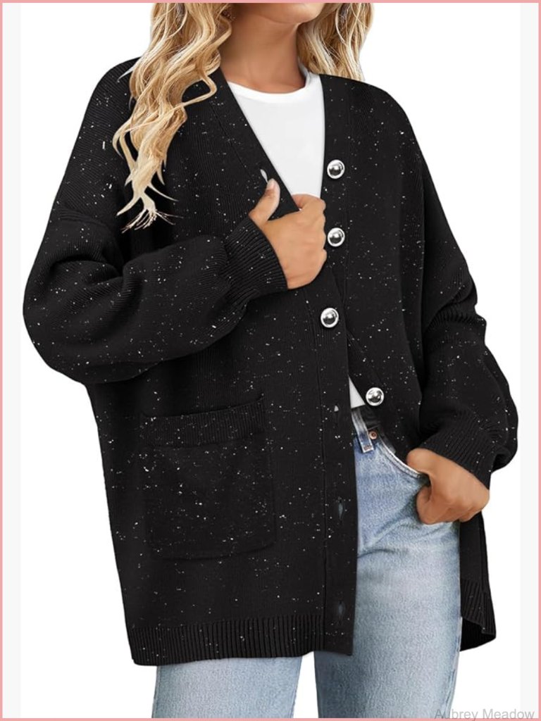 Open Front Cardigan Sweater Long Sleeve Plus Size Oversize Winter Blazer